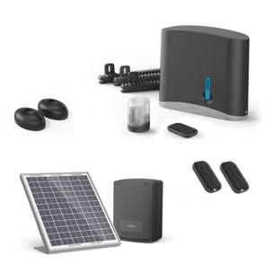 Motorisation solaire pour portail coulissant Zenia SE + 2 télécommandes supplémantaires (3 en tout)