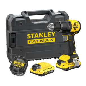 Perceuse visseuse à percussion 60Nm Brushless V20 FatMax 18V avec 2 batteries 2Ah en malette Pro-Stack