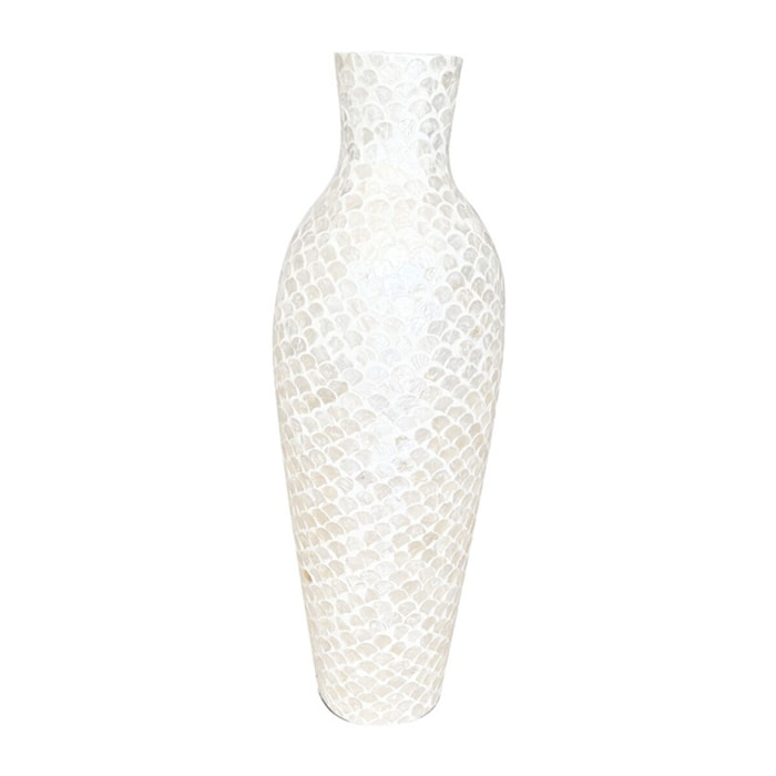 Vase blanc nacré h70cm