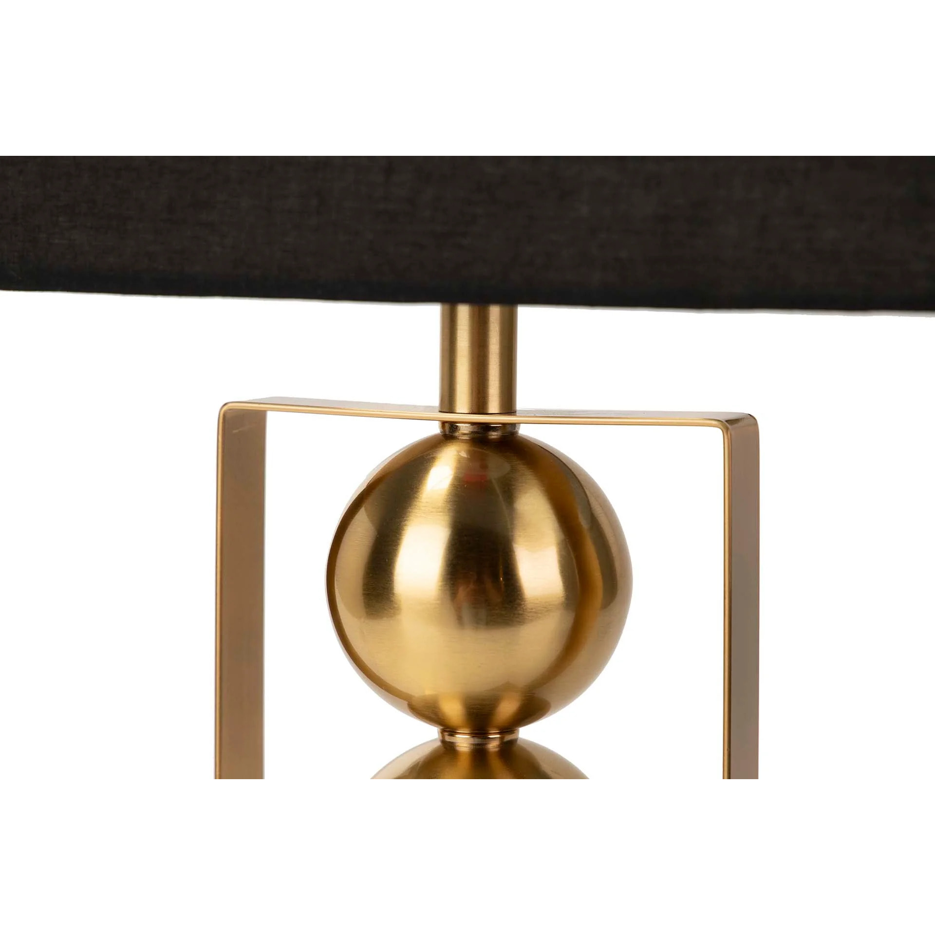 Lampara Sobremesa Metal Dorado 30x30x54 Cm