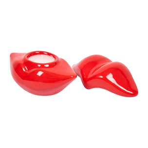 Bougie parfumée - THE CONCEPT FACTORY - Bouche - Décorative - Rouge