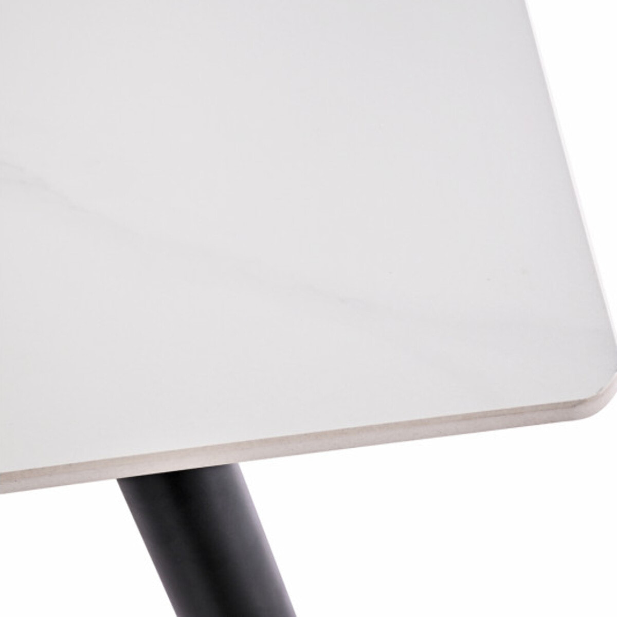 Table de repas 180 cm céramique marbré pieds évasés métal - STONE 2