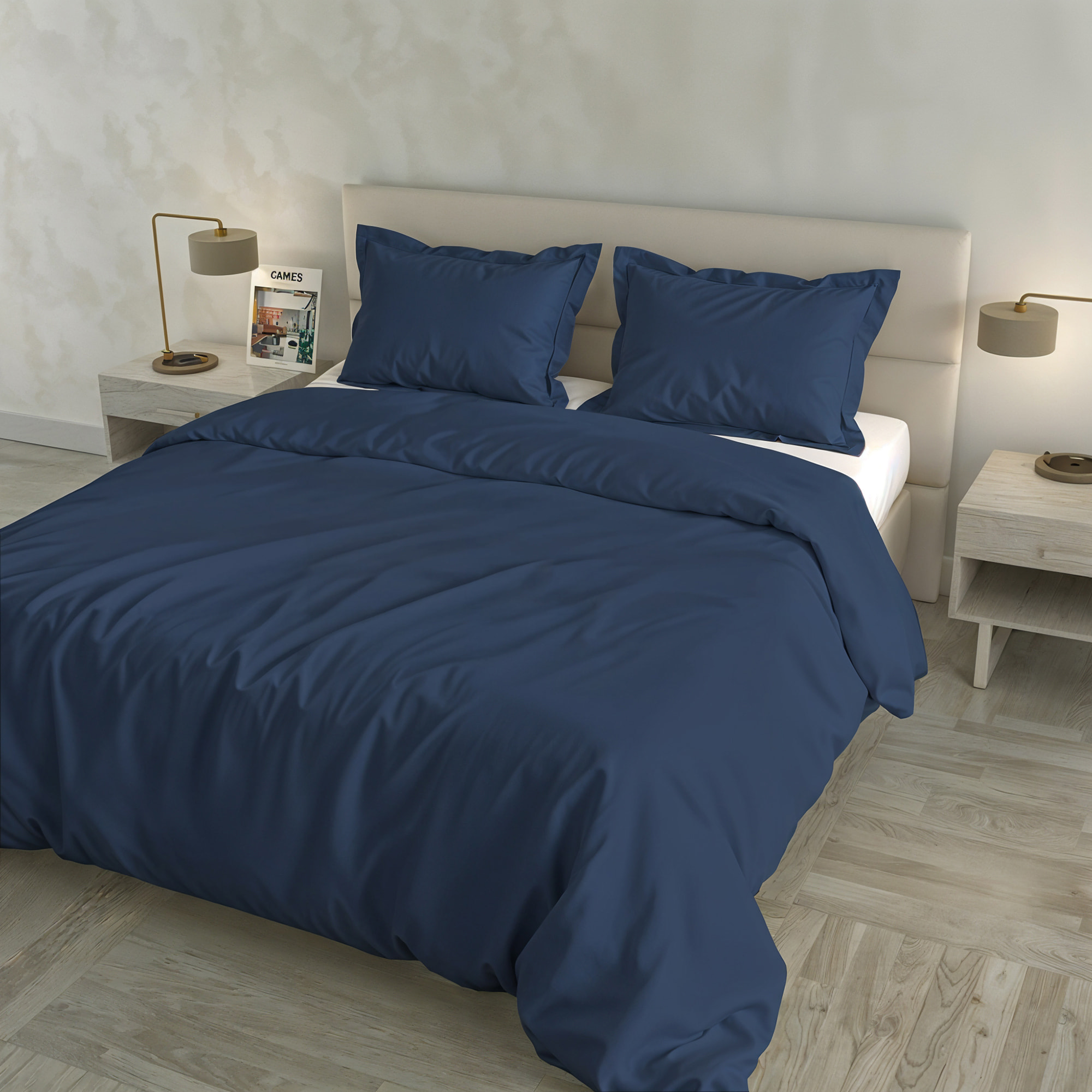 PARURE COPRIPIUMINO RASO CLOE, 100% Raso di Cotone, Made in Italy - AVIO