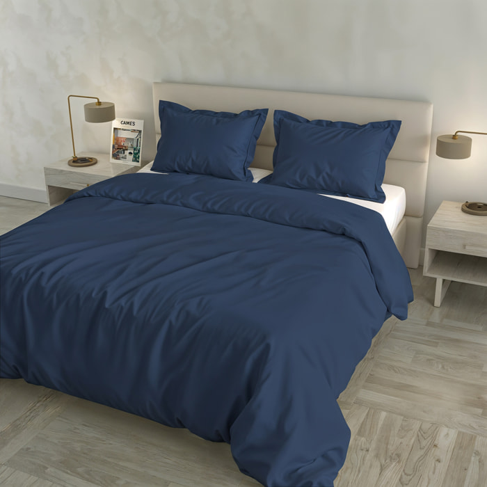 PARURE COPRIPIUMINO RASO CLOE, 100% Raso di Cotone, Made in Italy - AVIO
