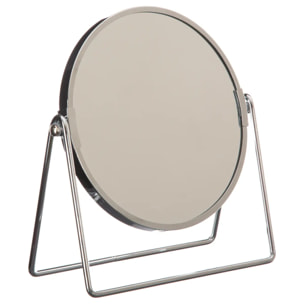 Miroir balançoire avec pieds D17cm argent