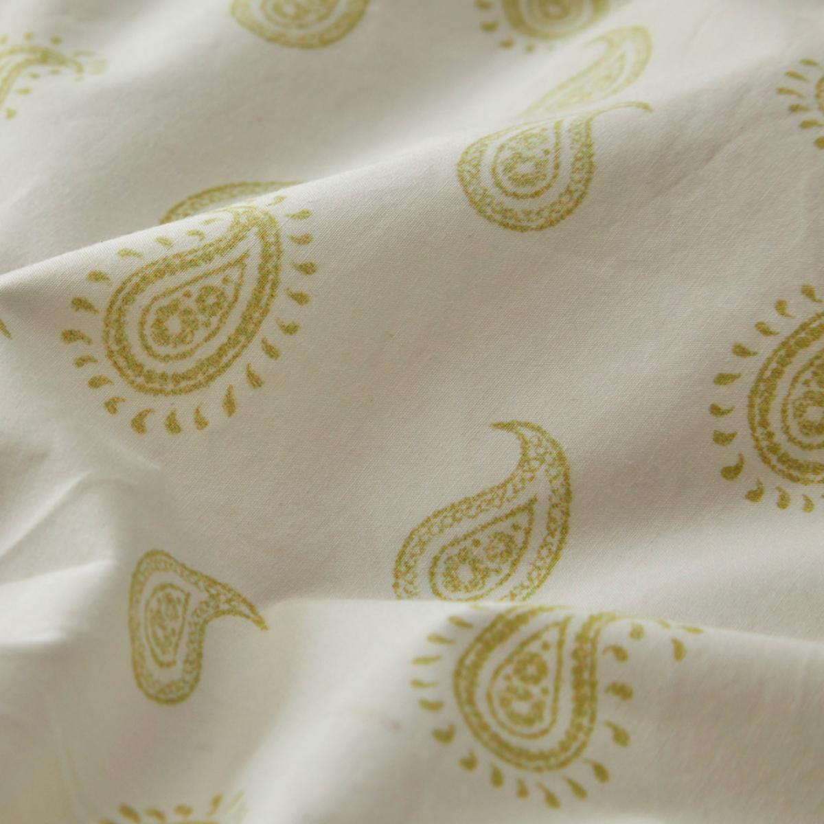 Housse de couette SARI ECUME en 100% percale de coton organic- jaune clair - vendue seule