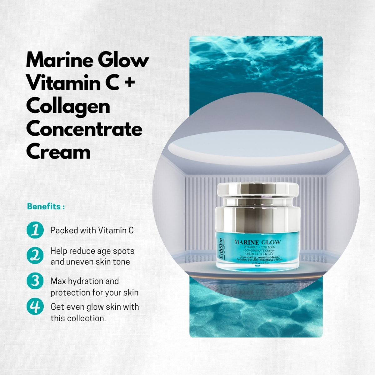 Crema hidratante con vitamina C Marine Glow