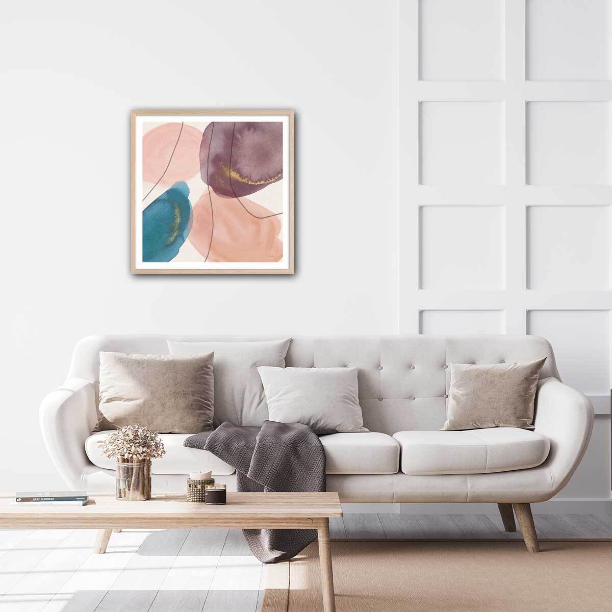 Affiche Pétale passion Affiche + cadre en bois - Chêne