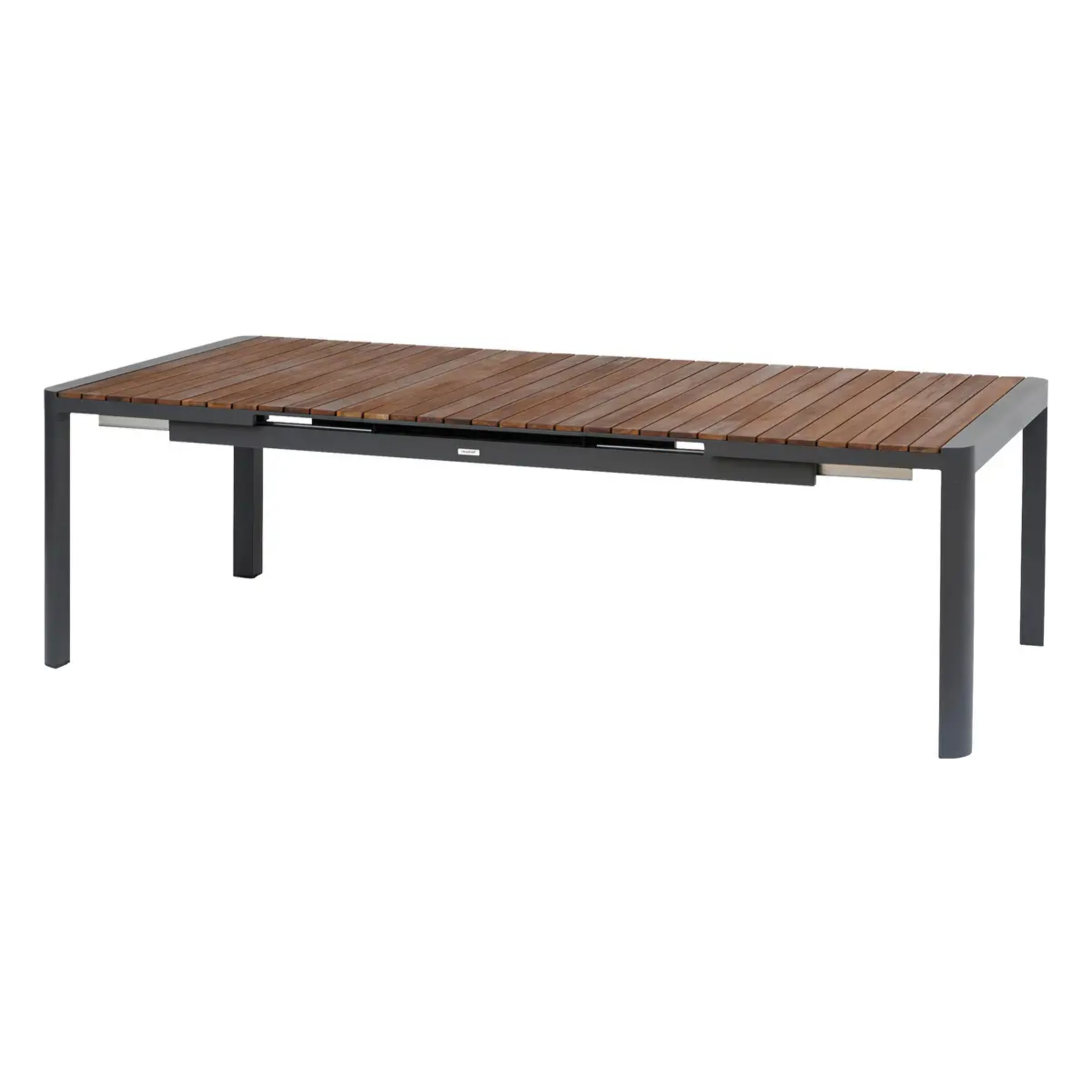 Table de jardin extensible "Paradize" Noyer & graphite 12 places en aluminium et acacia