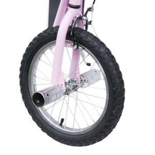 Trottinette patinette freestyle grandes roues pneumatiques Ø 41 cm avec pegs rose