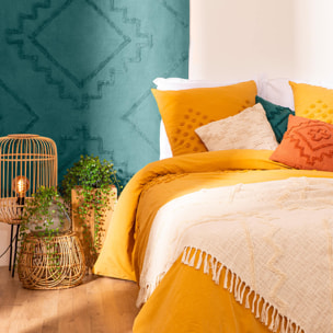 Jeté de lit "Shine" coton beige 130x180cm