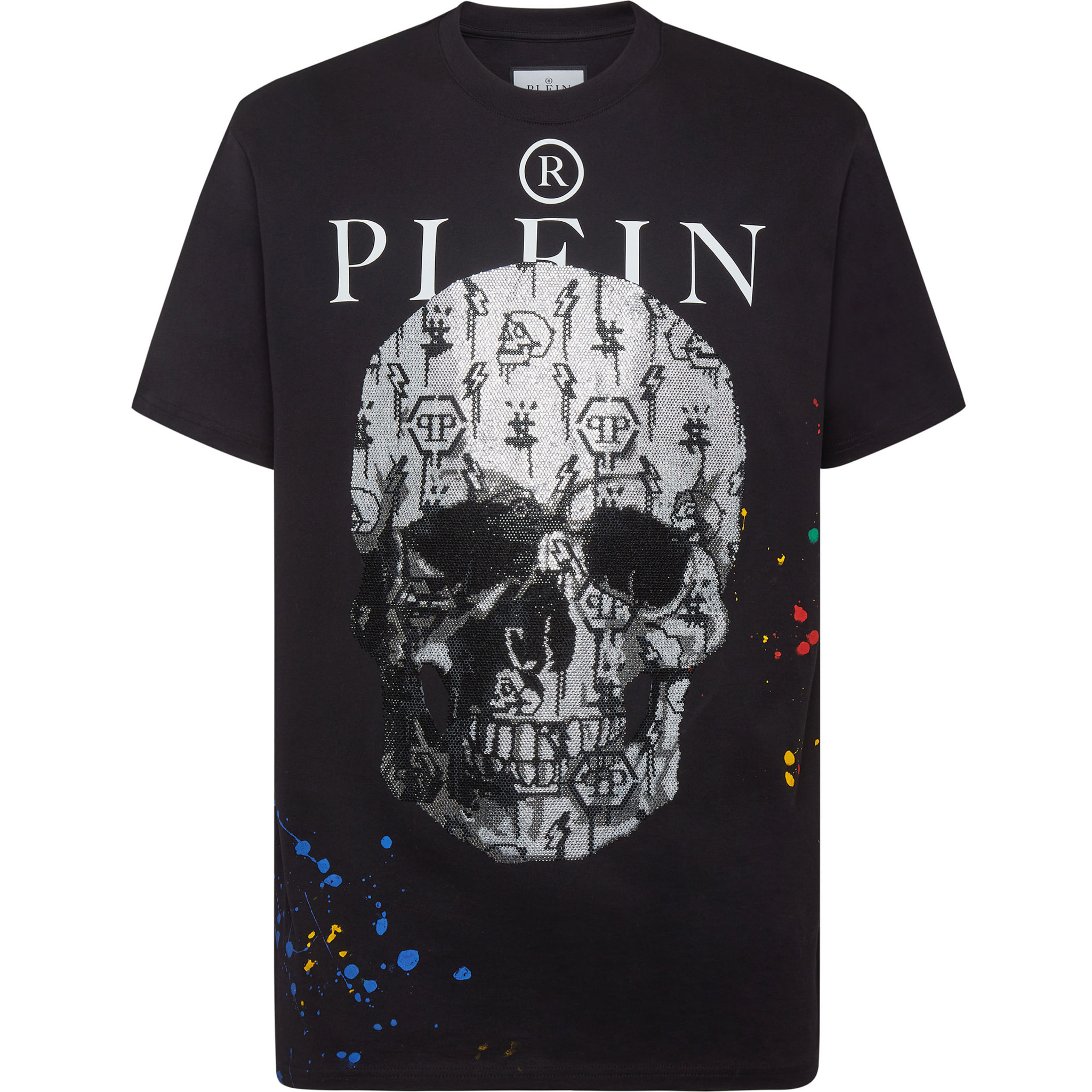 PHILIPP PLEIN T-shirt Round Neck SS with Crystals