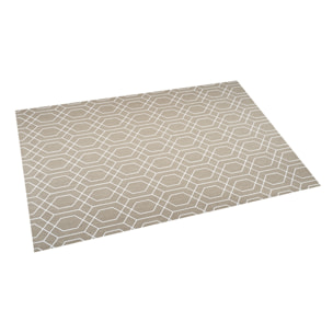 Tapis LIVING DECO Losanges Sable-Blanc