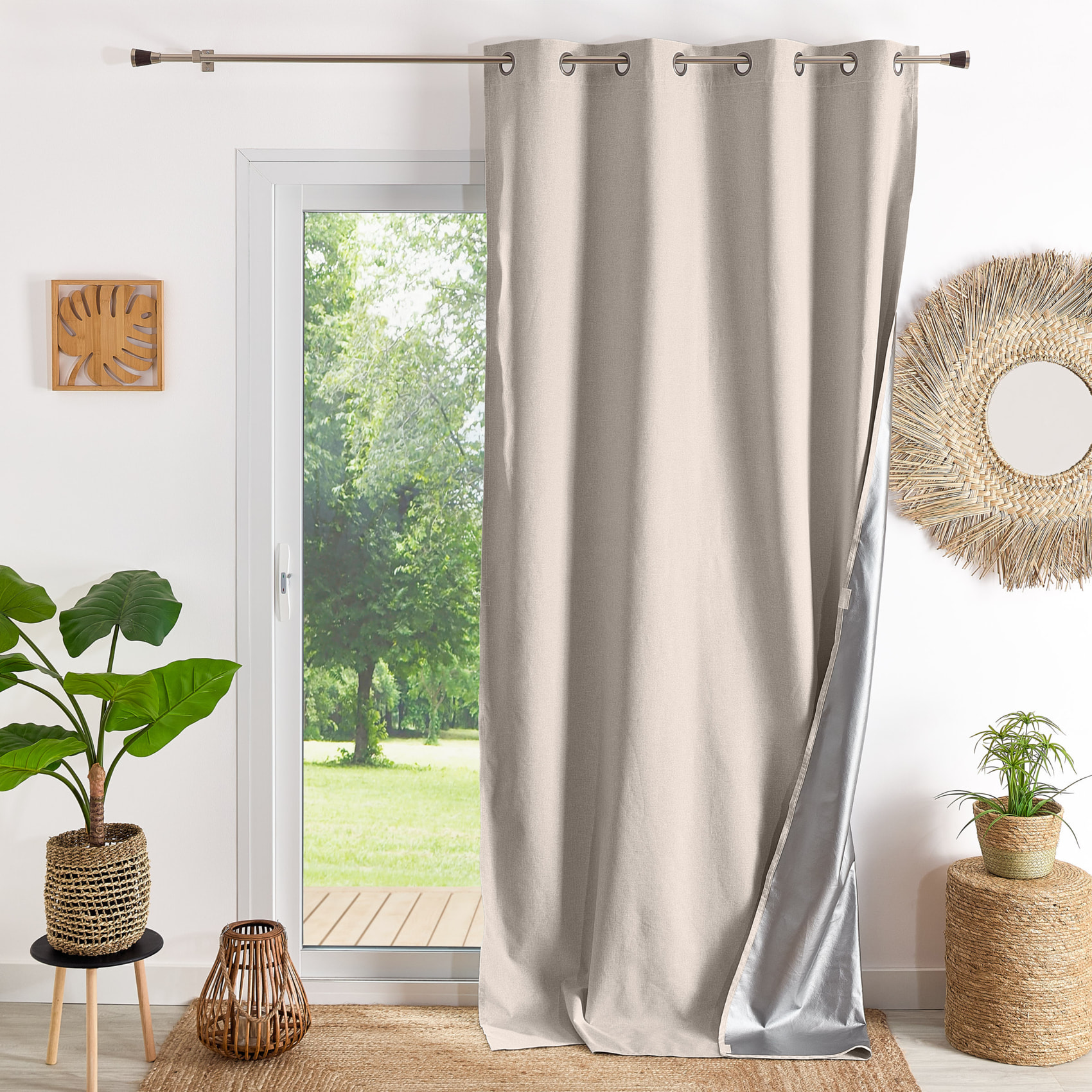 Rideau thermique et occultant  hiver - été - Lin