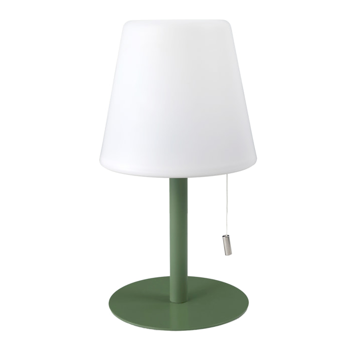 Lampe De Table Vert Rechargeable Usb Ip44 H30cm