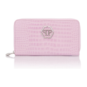 PHILIPP PLEIN Rounded Zip Wallet Cocco