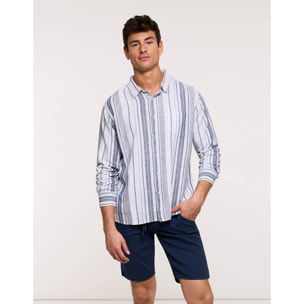 Camisa Manga Larga Azul - Marimbo