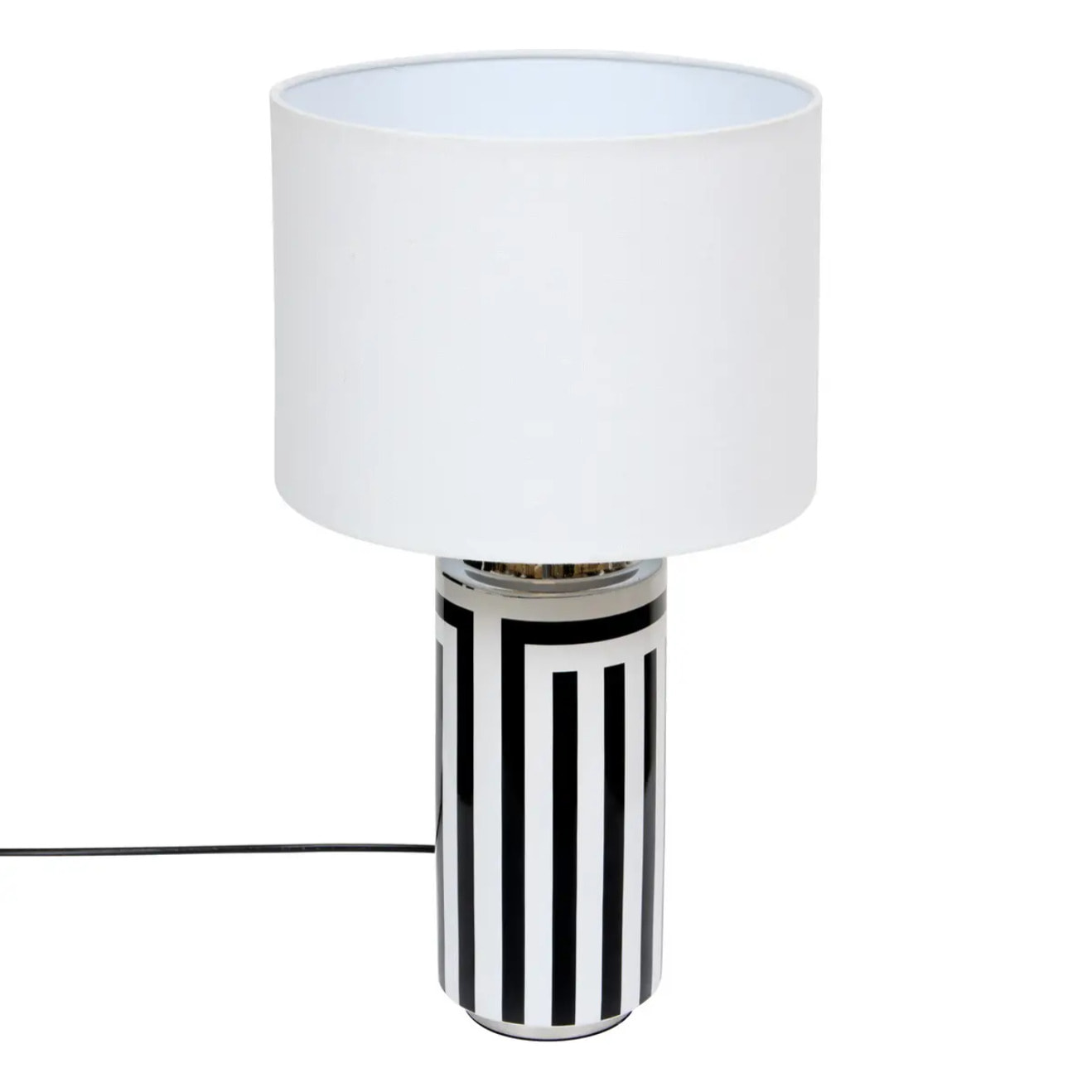 Lampe Regis H50cm noir et blanc