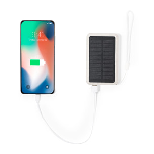 Power Bank solare natura grano di canna 5000 mAh. 2 uscite USB e 1 ingresso di tipo C. Tipo C