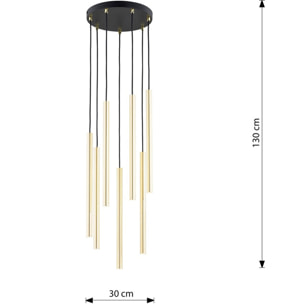 Lampada a sospensione Selter oro e nero