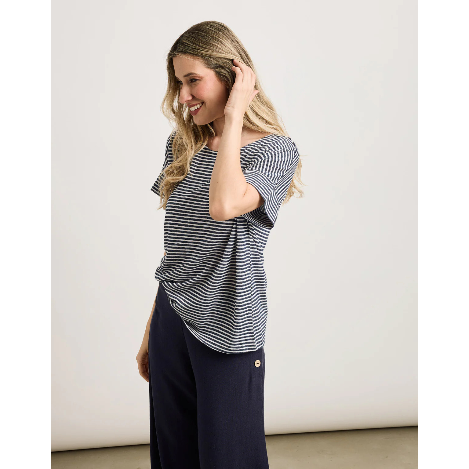 Camiseta Manga Corta Azul Marino - Solfidea