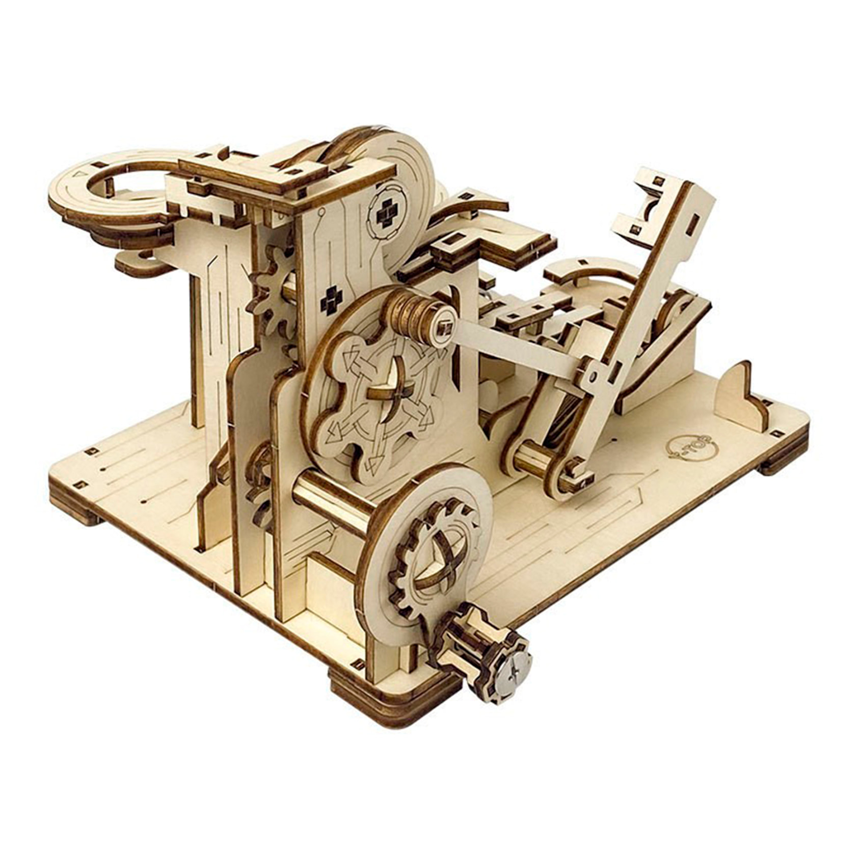 Modello in Legno 3D, con movimento meccanico design di Sfere di Pietra a Spirale. 153 pezzi.