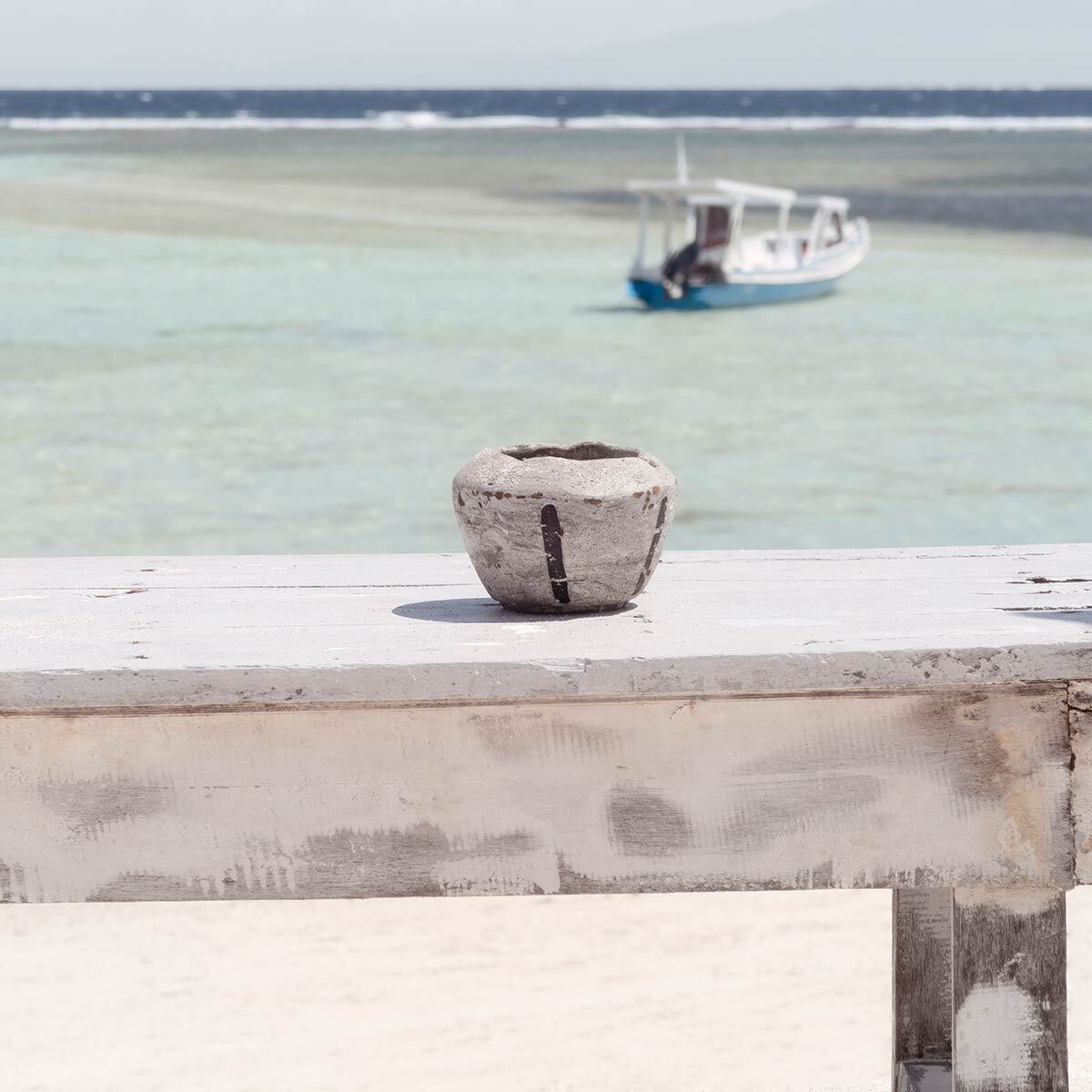 Papier peint panoramique sable blanc en indonesie Intissé