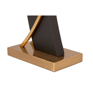 Lámpara Sobremesa Metal Mdf Negro 40x40x71 Cm