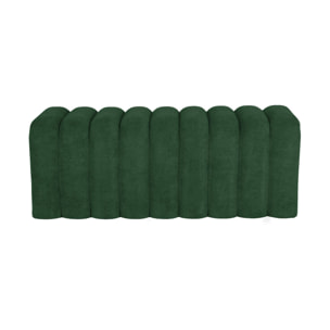 Banc. bout de lit contemporain en tissu vert foncé
