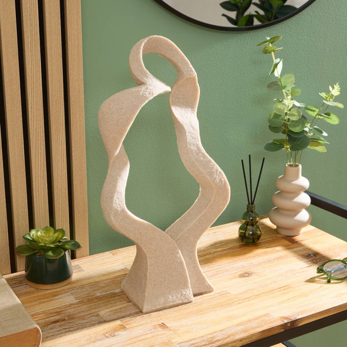 Objet décoratif organique Salma 22,5x13x43,5cm beige