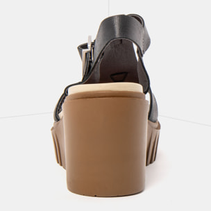 Sandalia de cuña 2084 ROMA BLACK/ CATANIA color Black