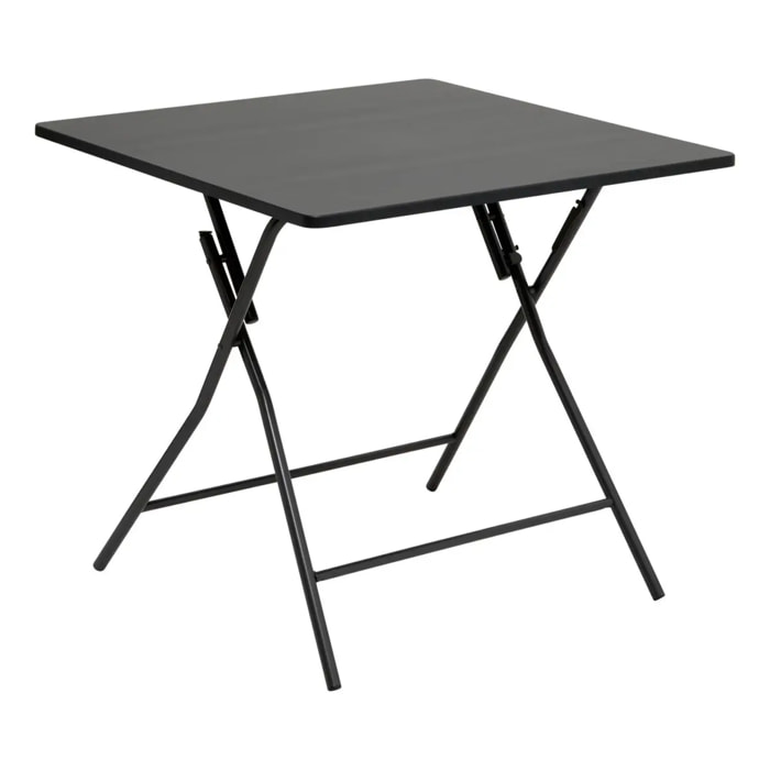 Table pliante 4 places noir