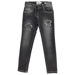 JEANS NERO DELAVE SLIM VITA REGOLABILE