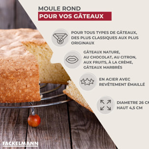 Moule à manqué émaillé 26 cm Fackelmann
