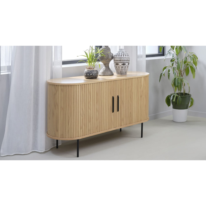 Buffet bois et cannage manarola 140x40cm