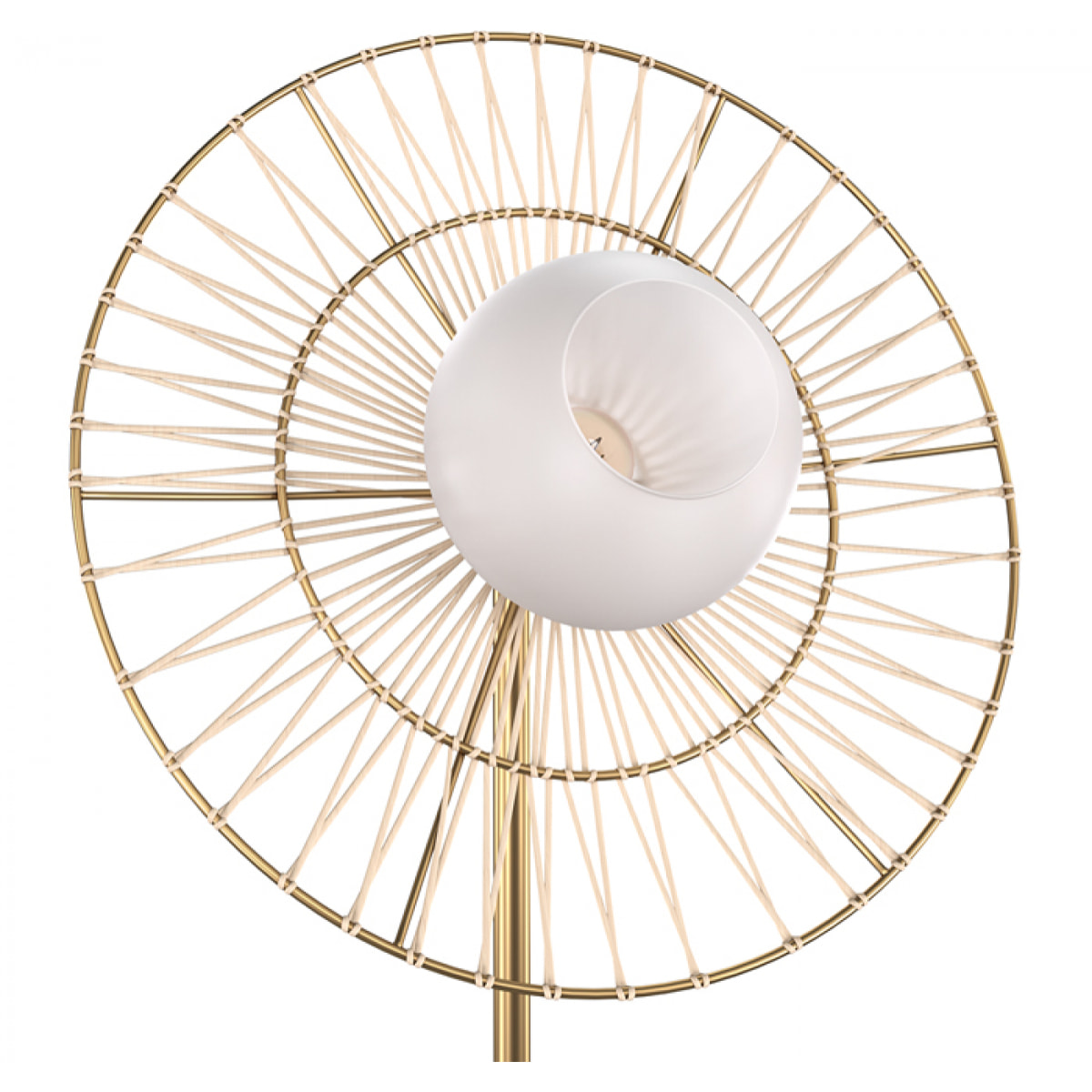 Lampadaire en métal doré - Bandia