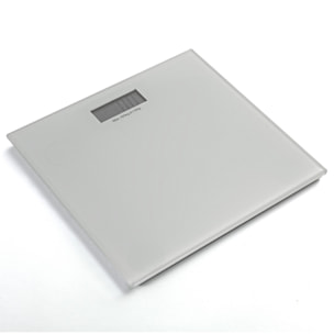 Pèse-personne électronique Tomasucci CLEAR, en verre et plastique, blanc, 30 × 30 × 3 cm