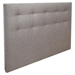 Ensemble matelas mousse haute résilience CALLISTO, H29 cm, accueil mémoire de forme, sommier et tête de lit gris