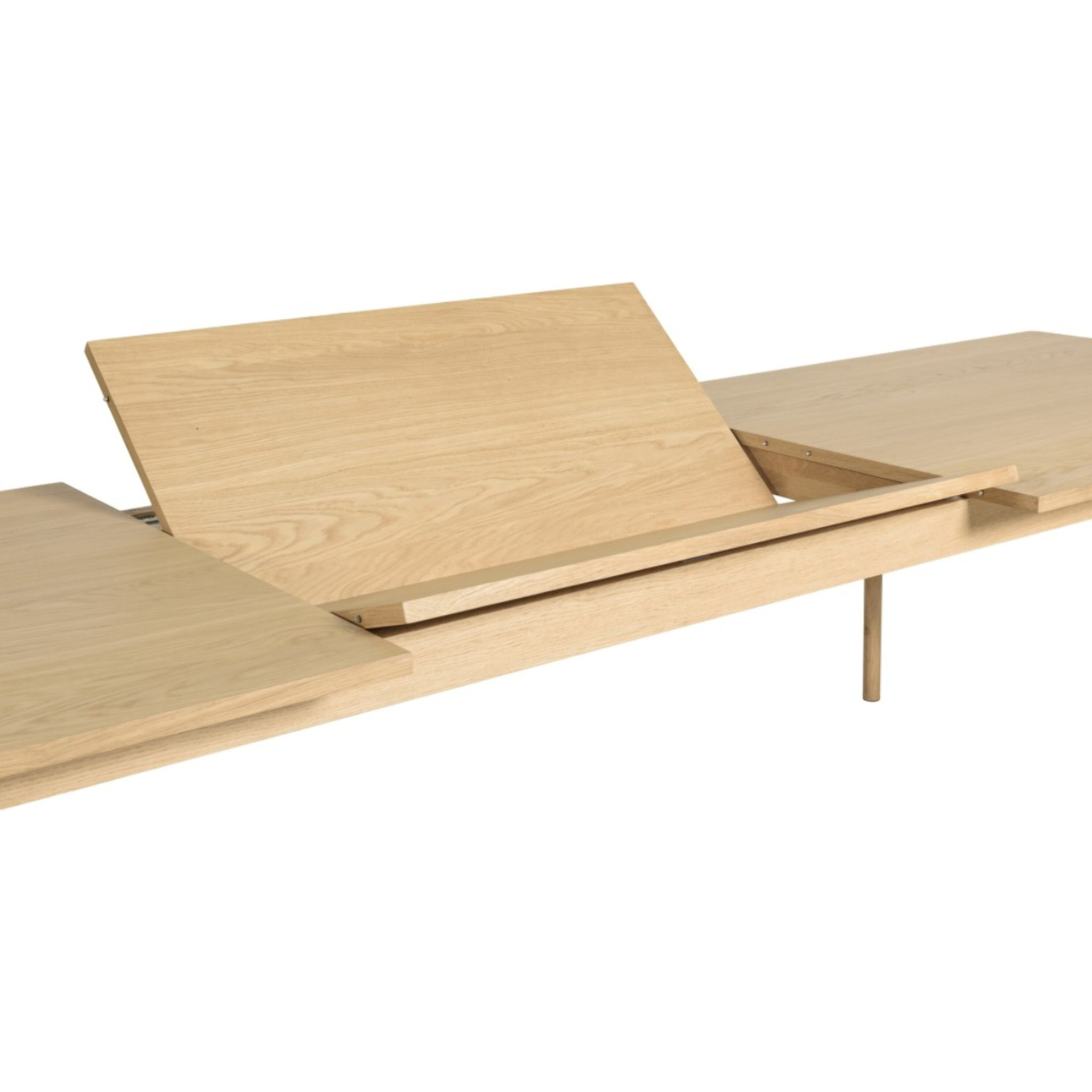 MAXENCE - Table à manger ext. 250/350x100cm naturelle pieds chêne MAXENCE