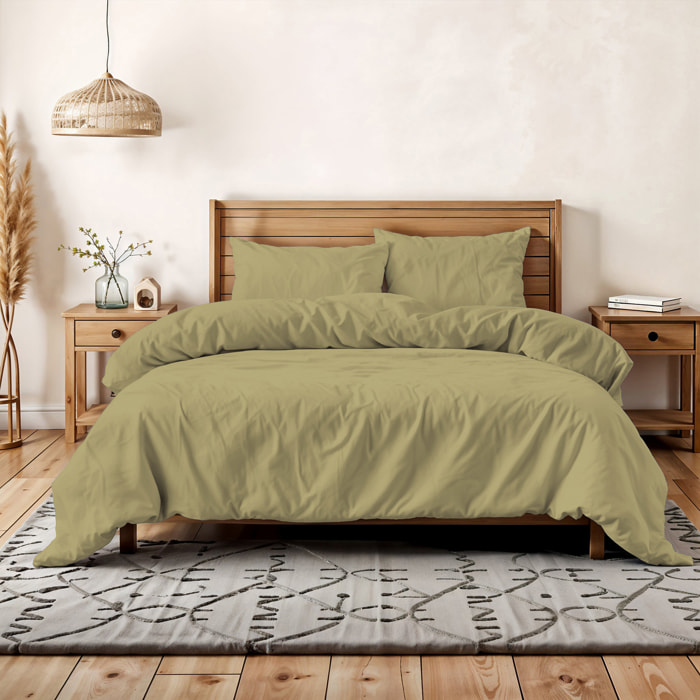 PARURE COPRIPIUMINO WATER WASHED, 100% Microfibra, No Stiro - OCRA