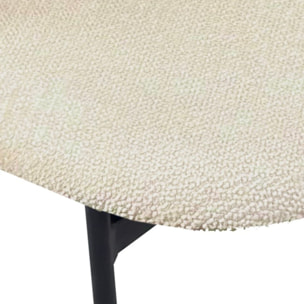 Lot de 2 chaises de salle à manger Tomasucci WERZA, en tissu, beige, 58 × 47 × 81 cm