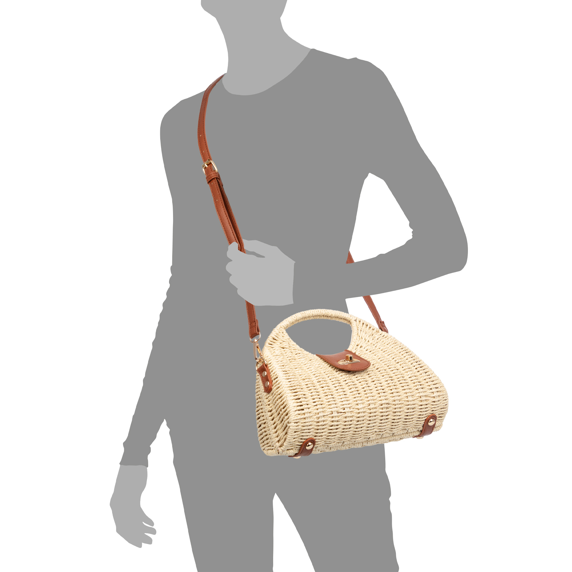 Benna Borsa a mano Donna. Realizzato in paglia intrecciata.
