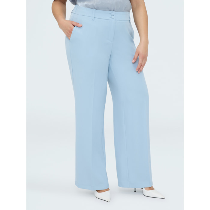 Fiorella Rubino - Pantaloni Wide Leg - Azzurro