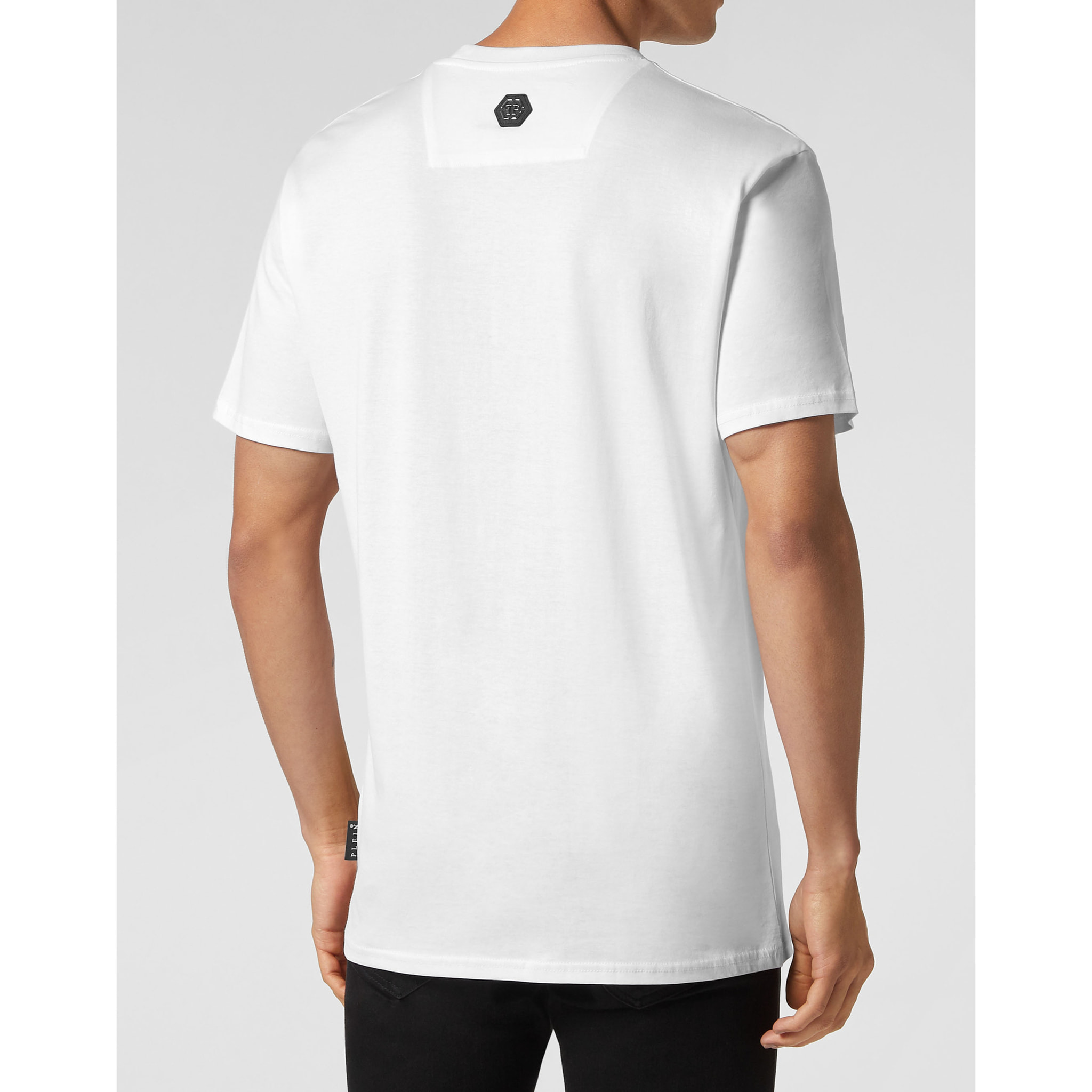 PHILIPP PLEIN Camiseta de cuello redondo y manga corta CHROME