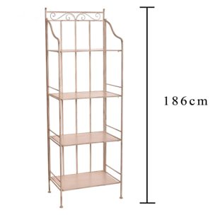 Scaffale 4 Piani 63X186X44 Cm - Pezzi 1 - 63X186X44cm - Colore: Bianco - Bianchi Dino - Mobili, Tavoli, Scaffali Etc