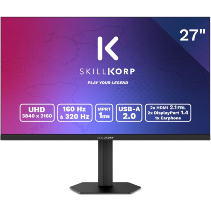 Ecran PC Gamer SKILLKORP M27 27" Fast IPS 4K 320 Hz HDR HDMI 2.1