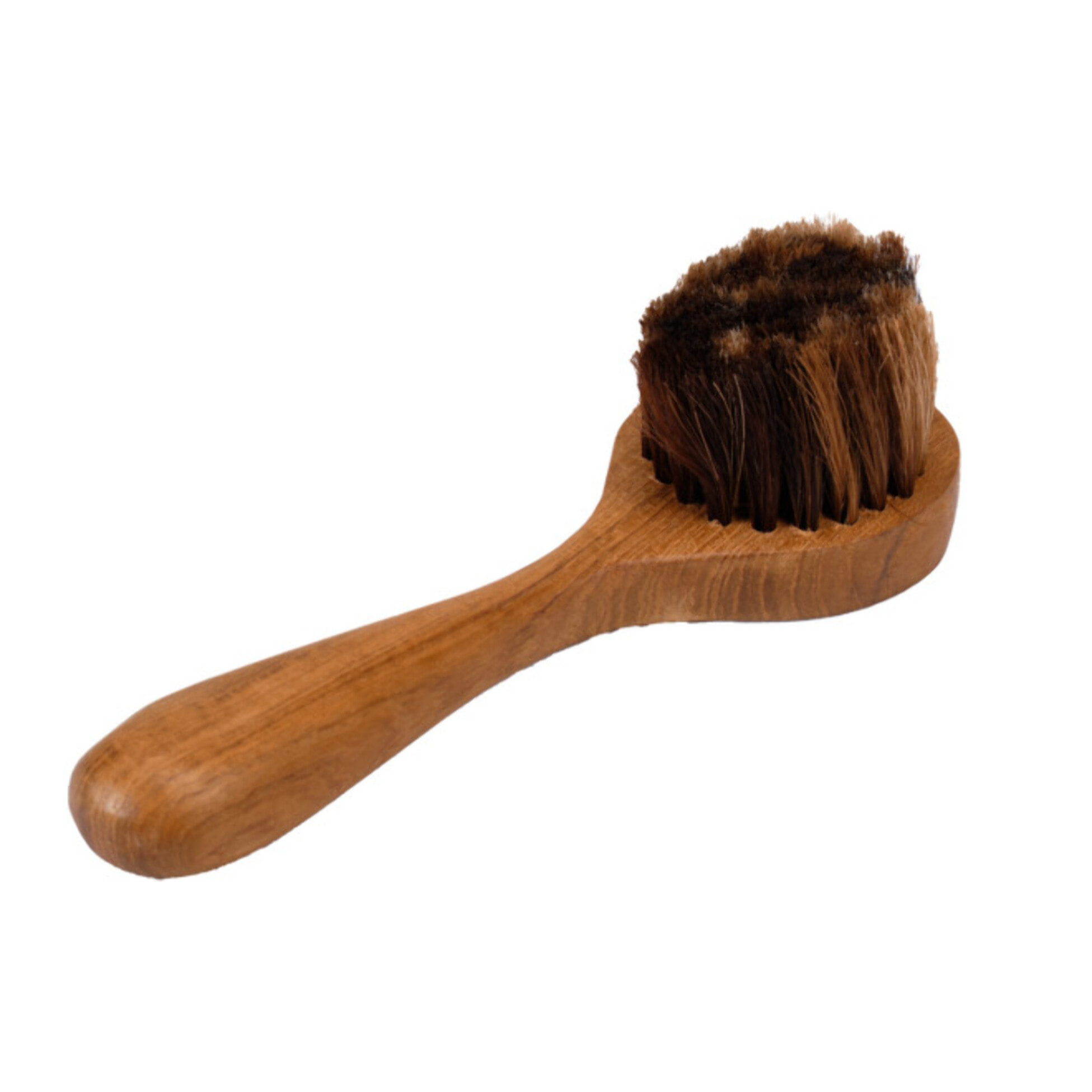 Brosse à cirer avec poignée en crin de vache et bois de teck - CODY