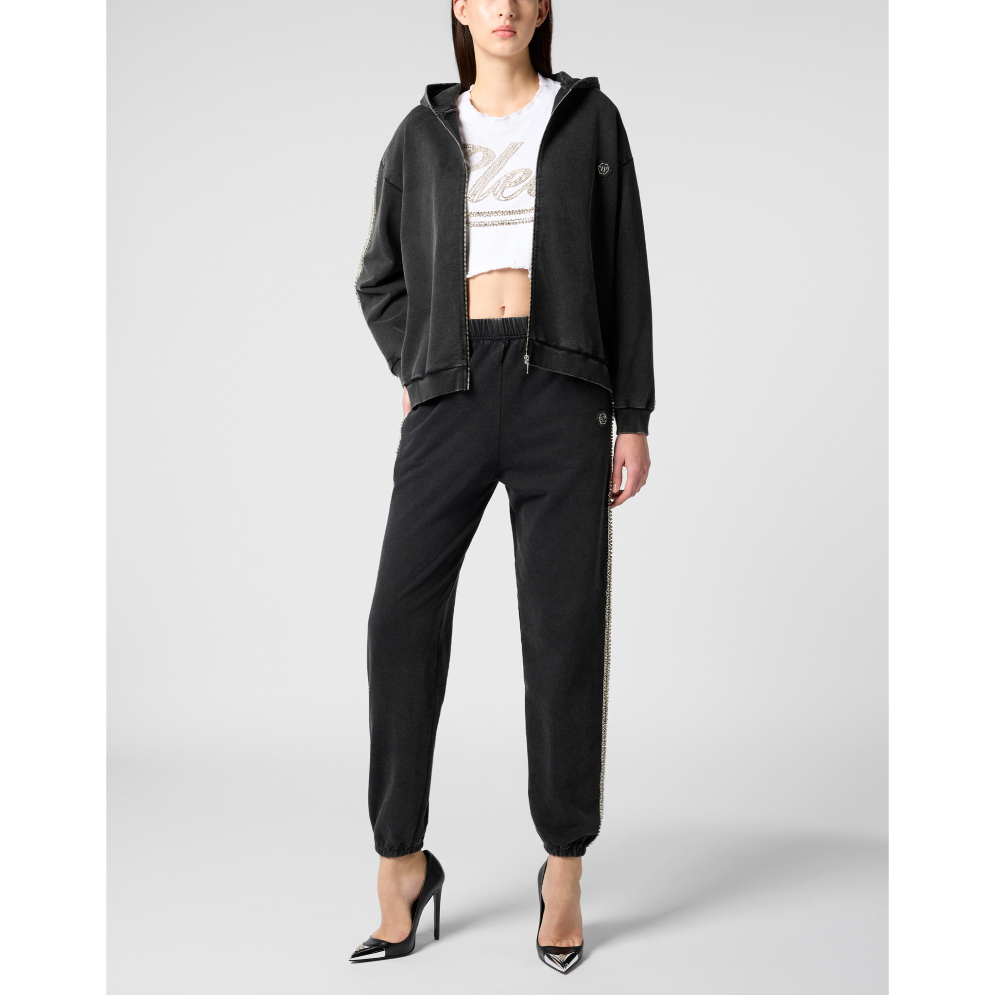 PHILIPP PLEIN Cotton Joggers Strass