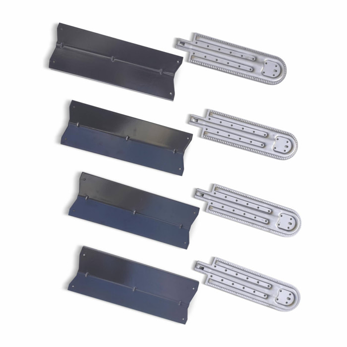 Lot de 4 brûleurs et 4 diffuseurs pour barbecue RICHELIEU. D’ARTAGNAN et ROCHEFORT