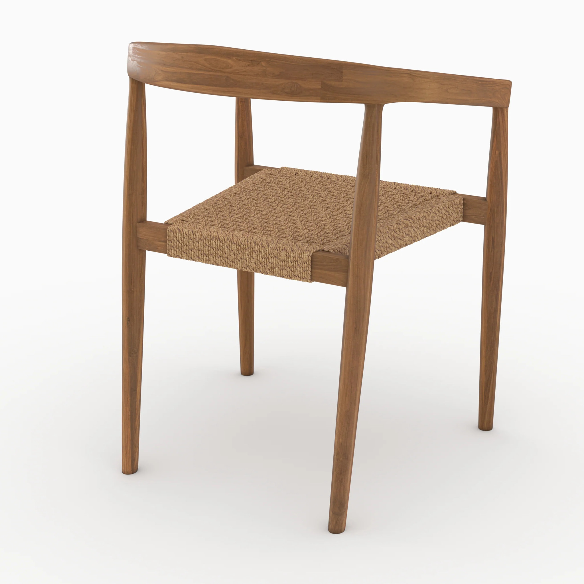 Lot de 2 chaises de jardin empilables en bois de teck vernis - Bali